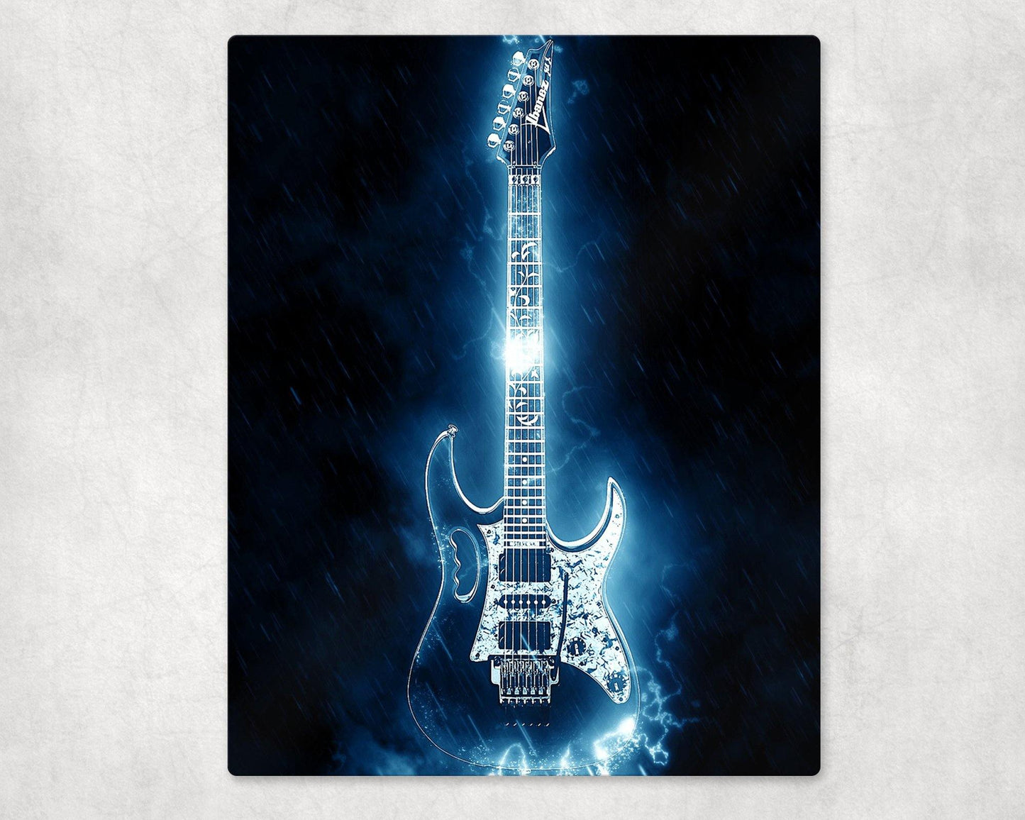 Glowing Electric Guitar Metal Photo Panel - 8x10 - Schoppix Gifts