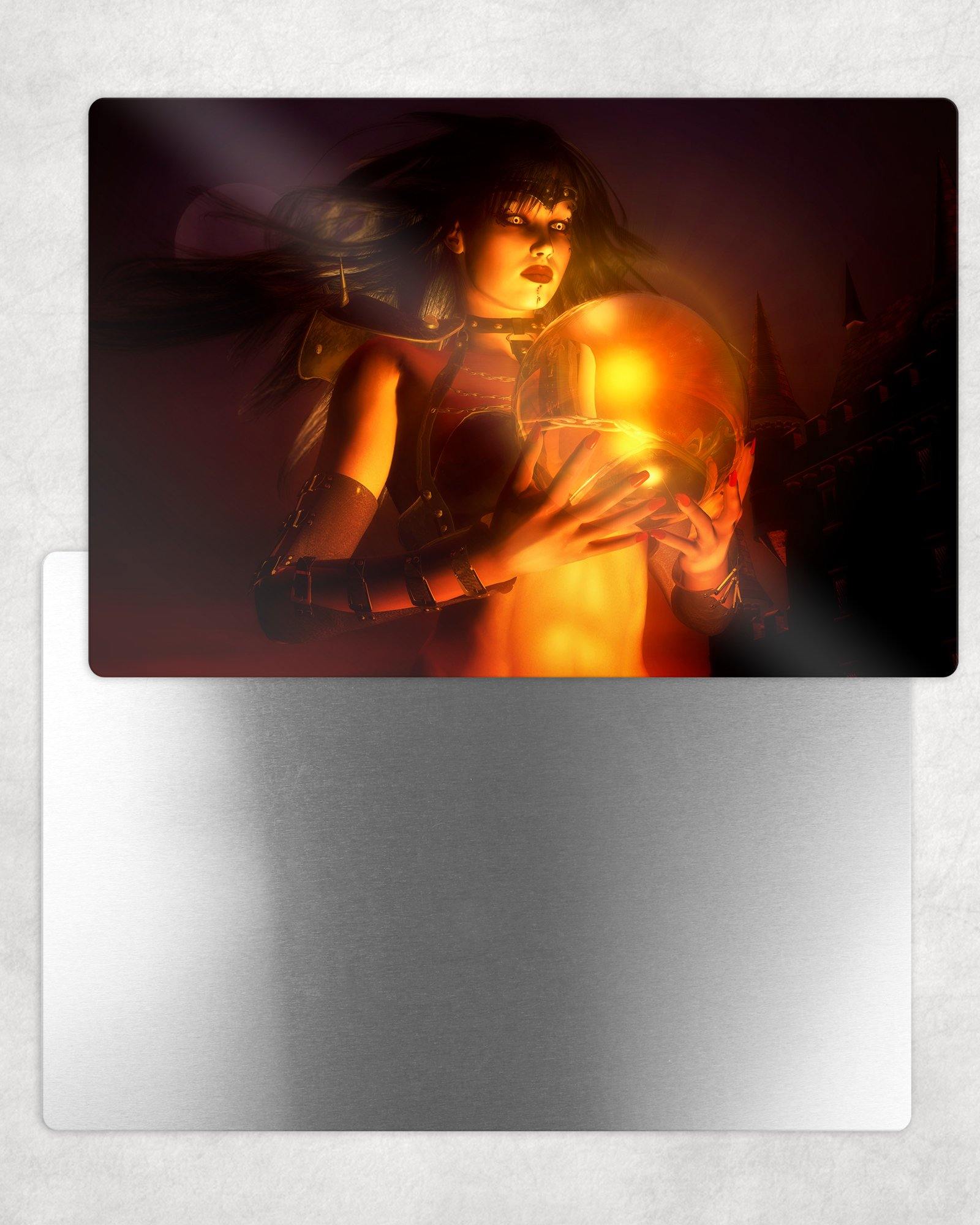 Sorceress Fantasy Art Metal Photo Panel - 8x12 or 12x18 - Schoppix Gifts
