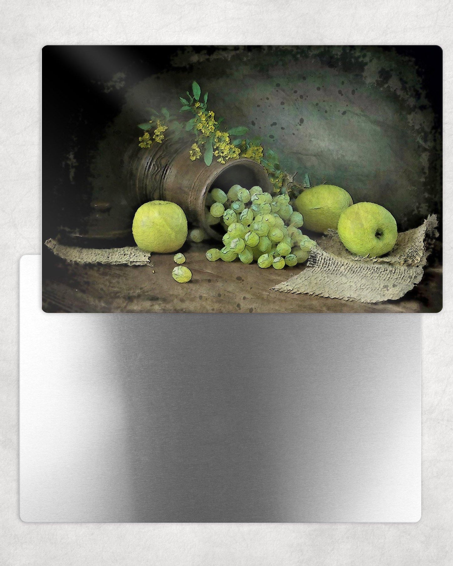 Green Grapes Still Life Metal Photo Panel - 8x12 or 12x18 - Schoppix Gifts