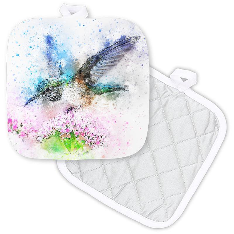 Watercolor Style Hummingbird Potholder - Schoppix Gifts