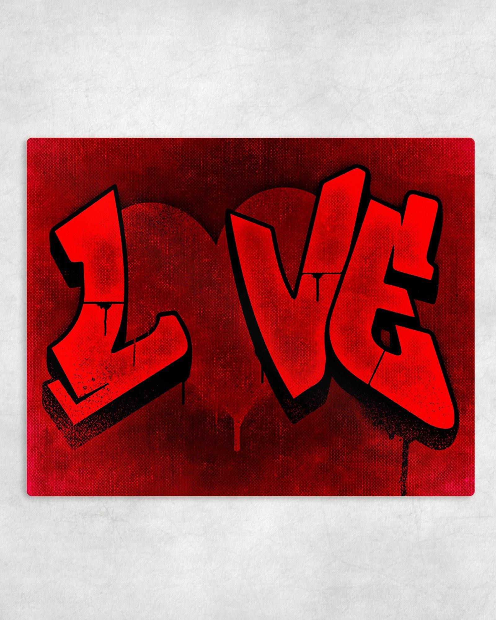 LOVE Graffiti Metal Photo Panel - 8x10 - Schoppix Gifts