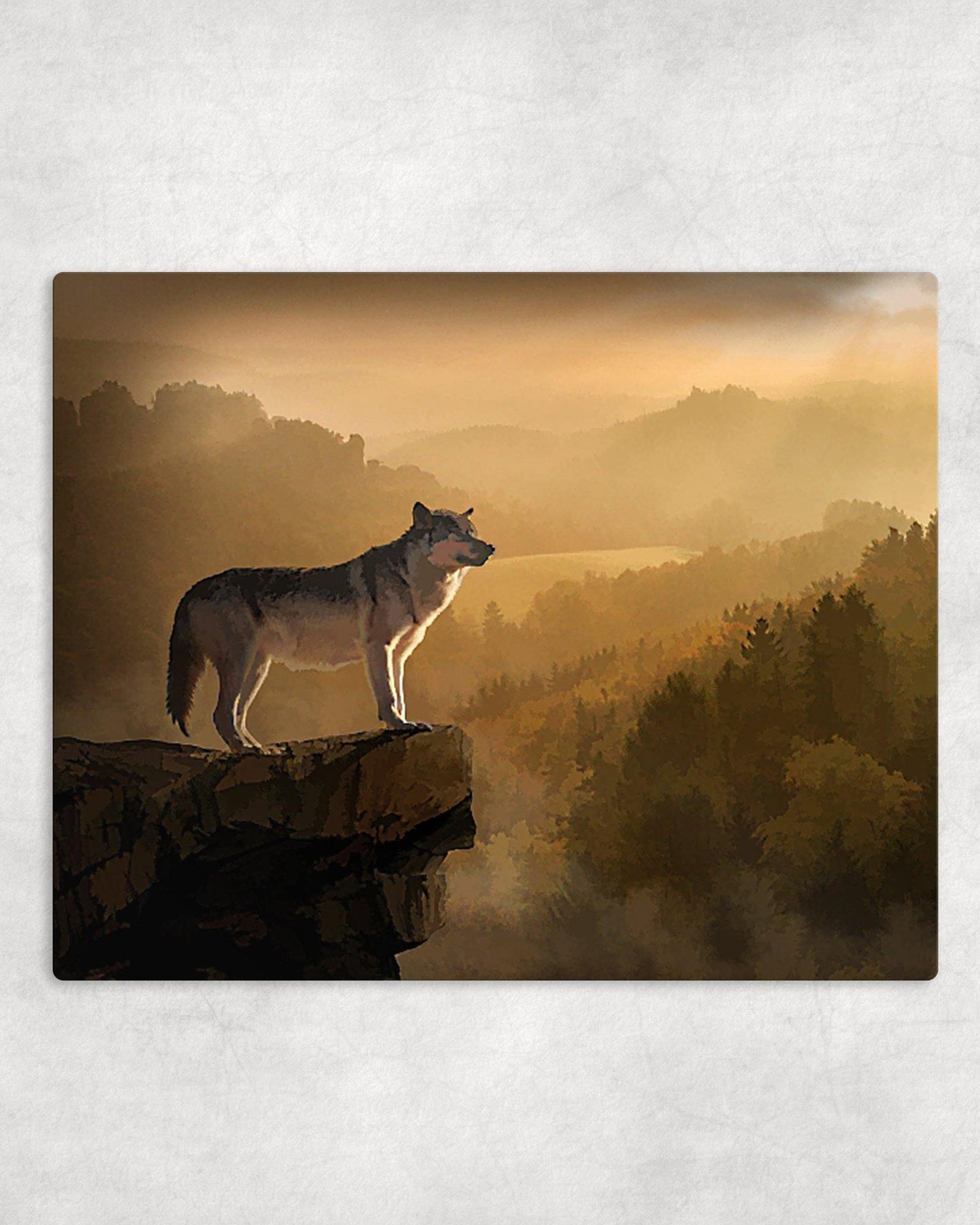 Lone Wolf Overlook Metal Photo Panel - 8x10 - Schoppix Gifts