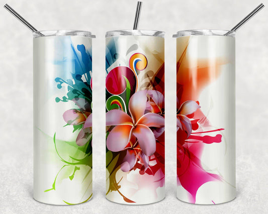 Abstract Flowers 20oz Stainless Steel Tumbler - Schoppix Gifts