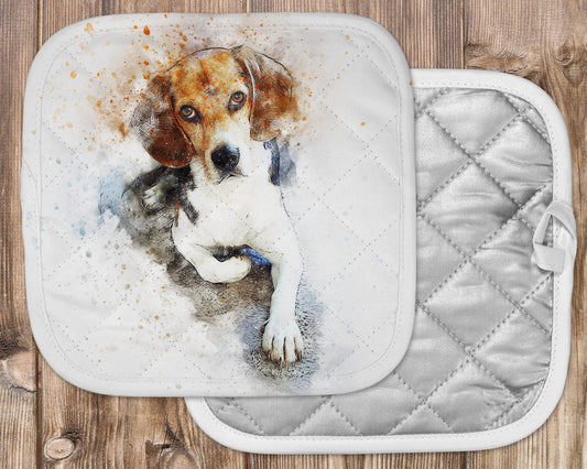 Watercolor Style Beagle Potholder - Schoppix Gifts