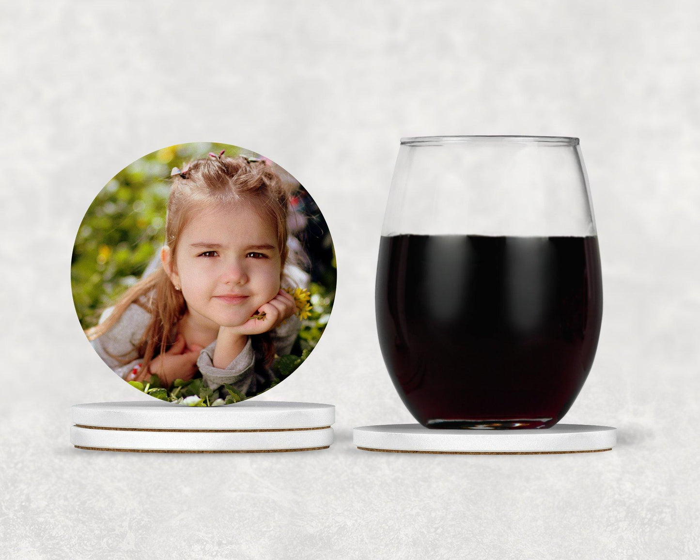 Create Your Own Round Drink Coaster-Set of 4- Available in 4 styles! - Schoppix Gifts