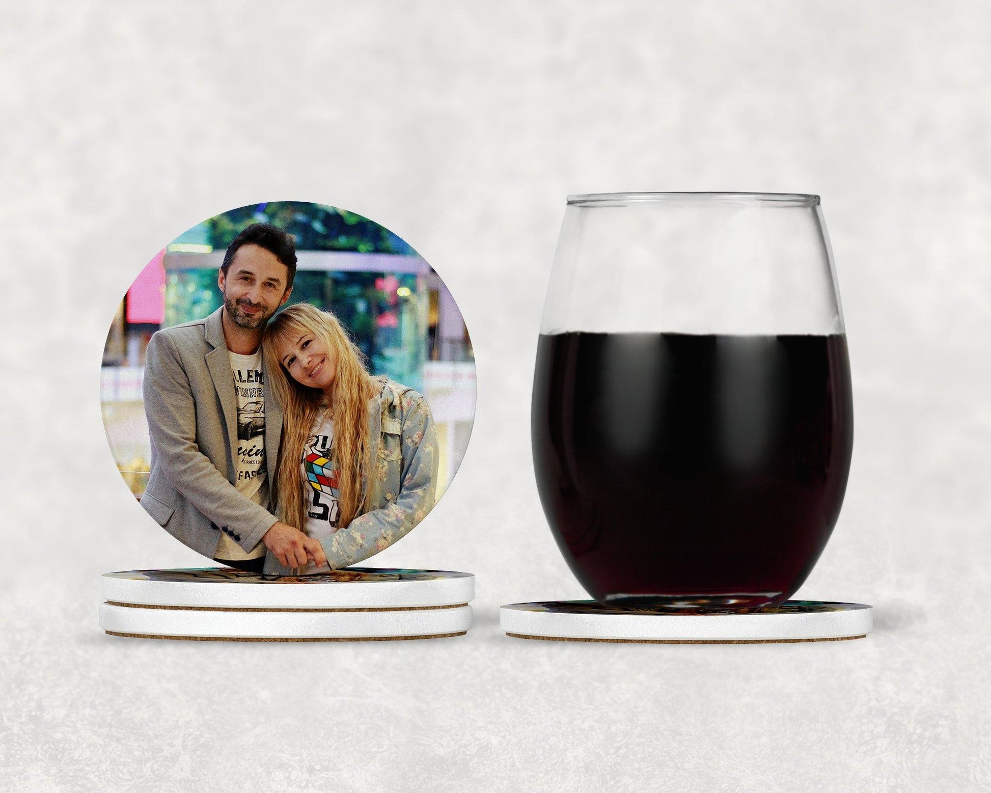 Create Your Own Round Drink Coaster-Set of 4- Available in 4 styles! - Schoppix Gifts