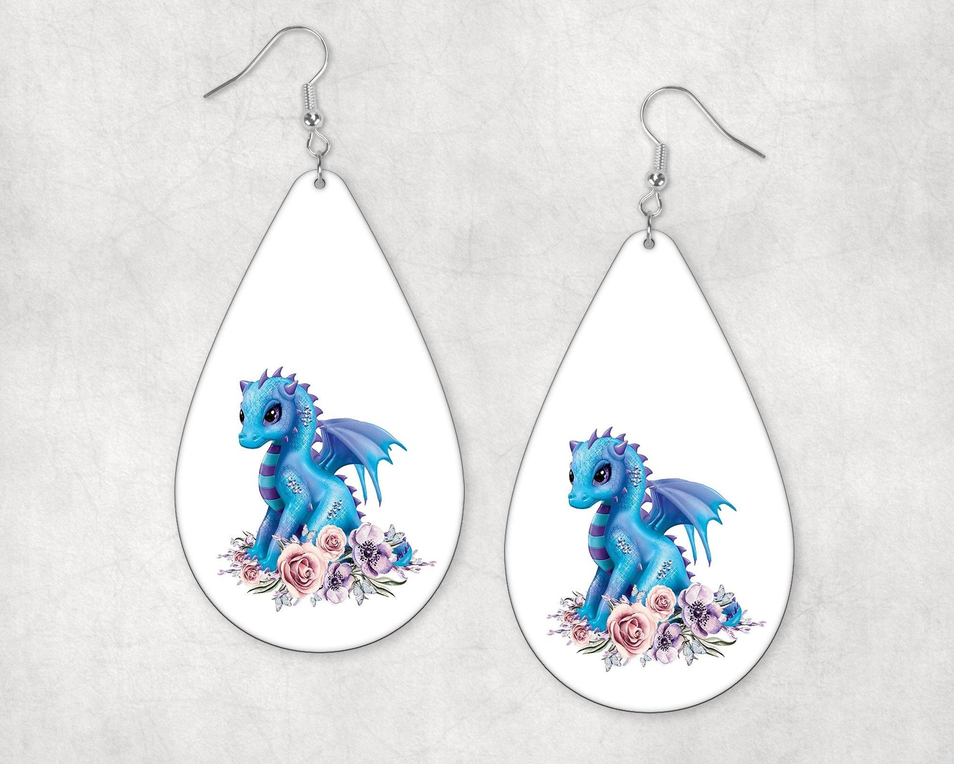 Cute Dragon Teardrop Earrings - Schoppix Gifts
