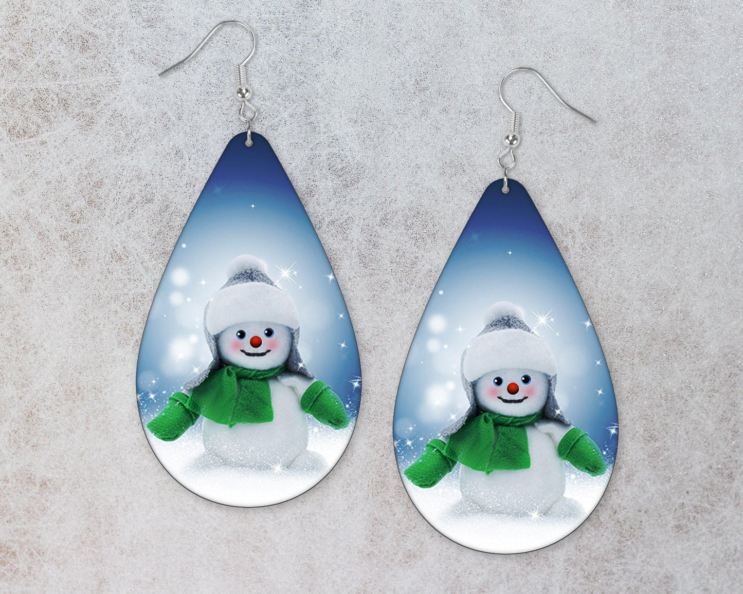 Cute Snowman Teardrop Earrings - Schoppix Gifts
