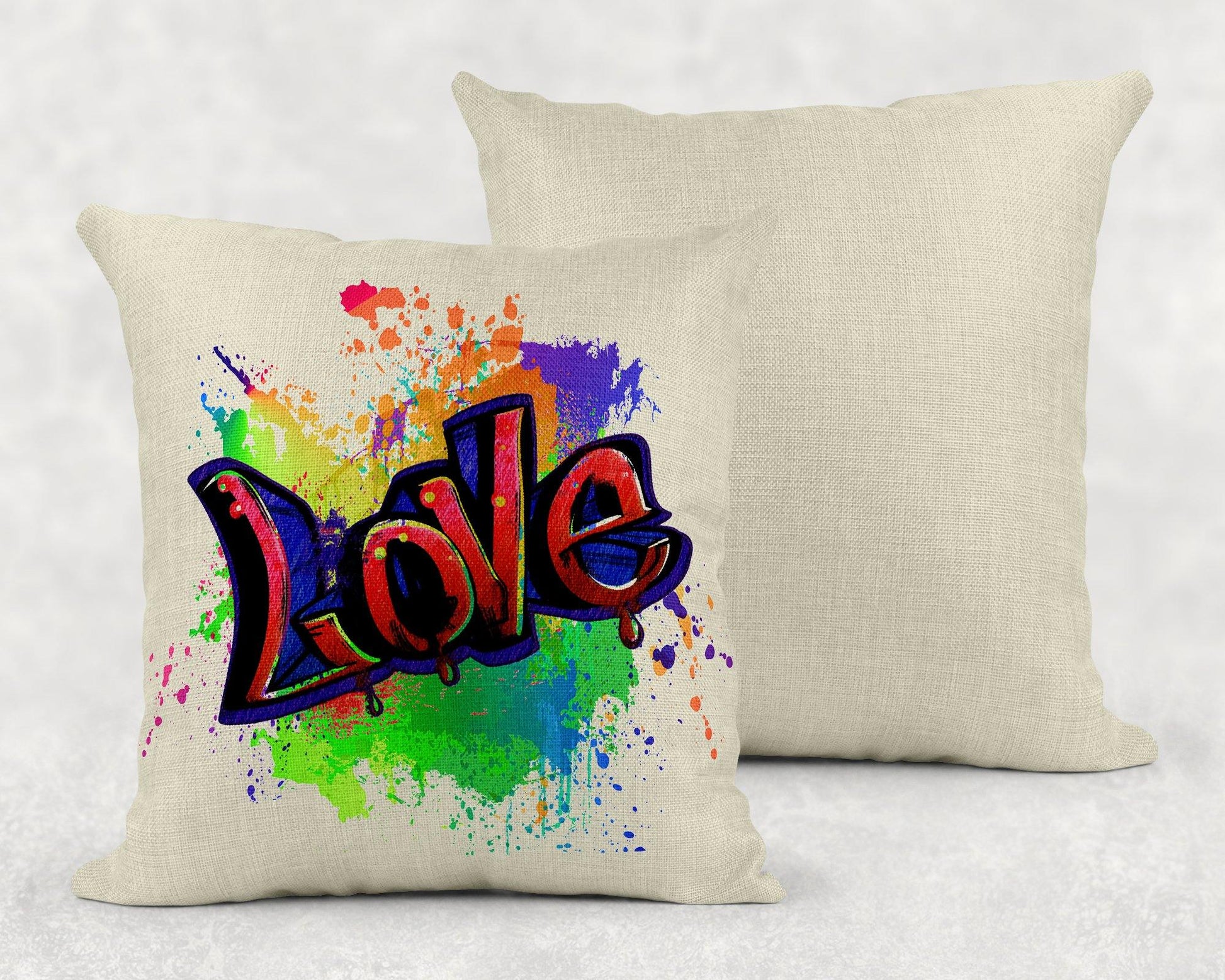 Graffiti LOVE Linen Pillow Sham - Schoppix Gifts