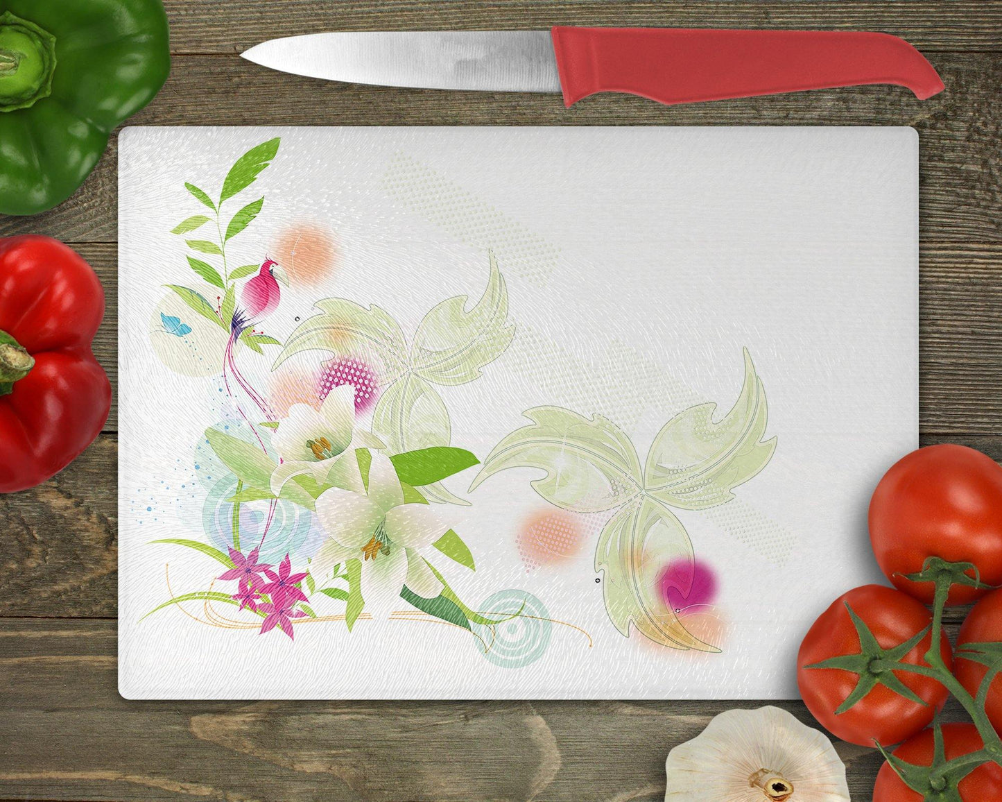 Beautiful Irises Glass Cutting Board - Schoppix Gifts