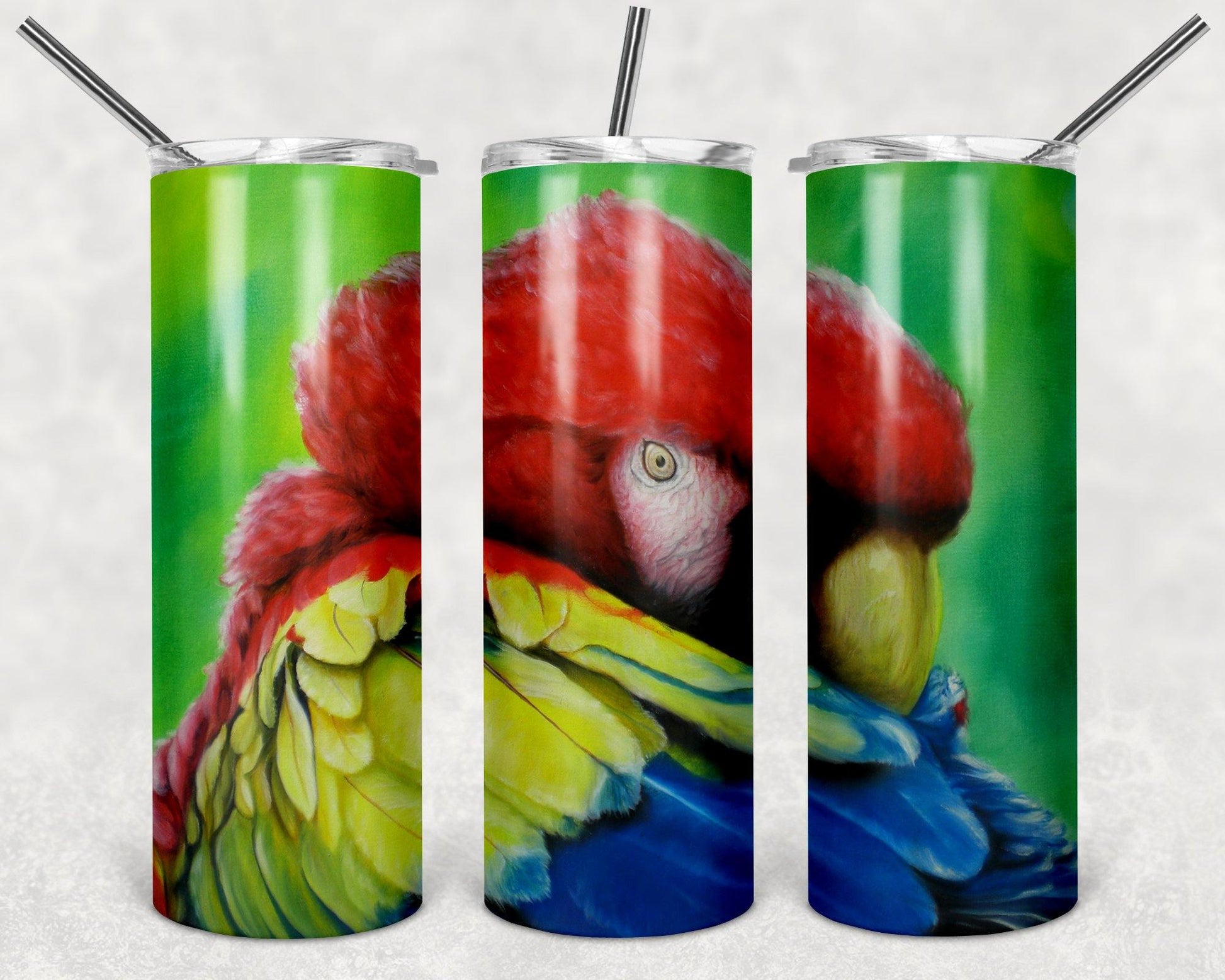 Macaw Portrait 20oz Stainless Steel Tumbler - Schoppix Gifts