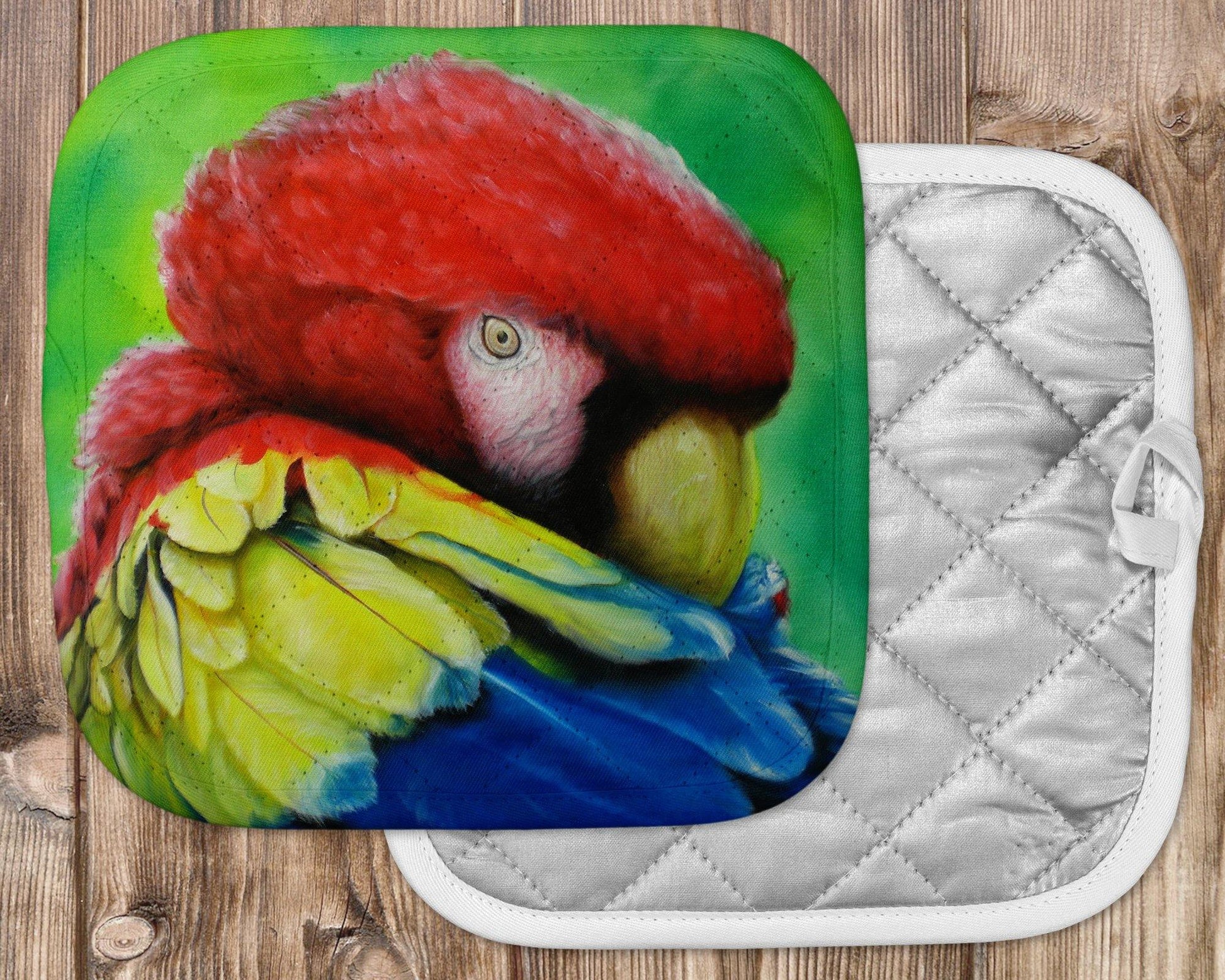 Beautiful Macaw Portait Potholder - Schoppix Gifts