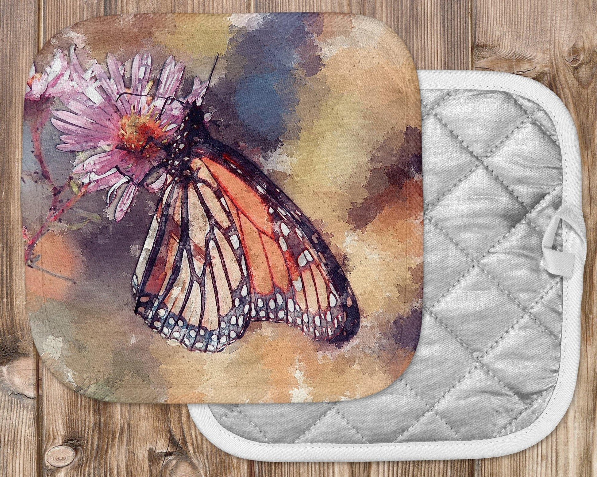 Painted Look Monarch Butterfly Potholder - Schoppix Gifts