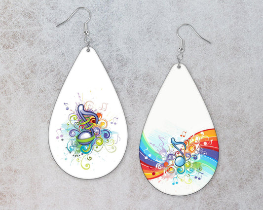 Music Notes Teardrop Earrings - Schoppix Gifts