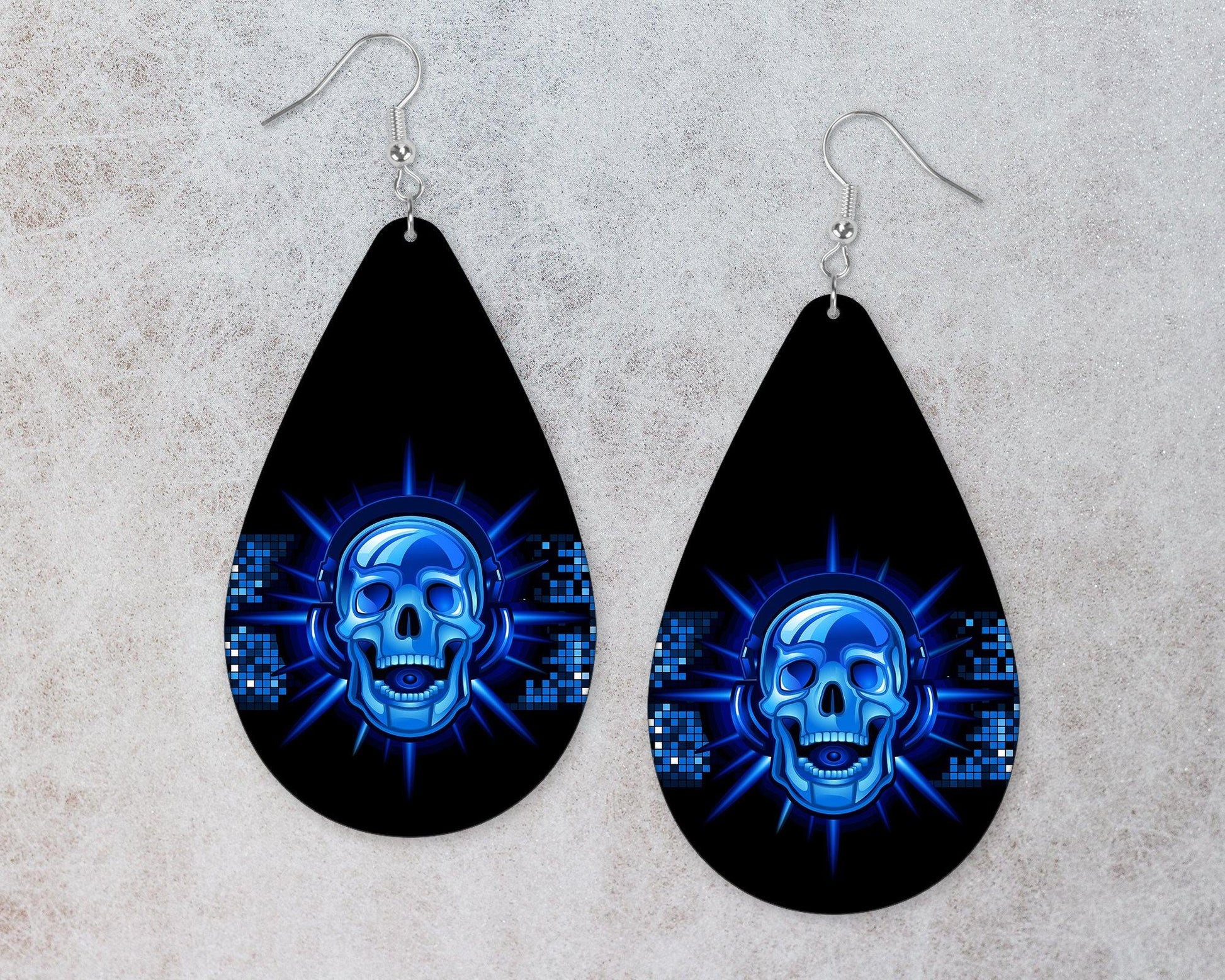 Rocker Skull Teardrop Earrings - Schoppix Gifts