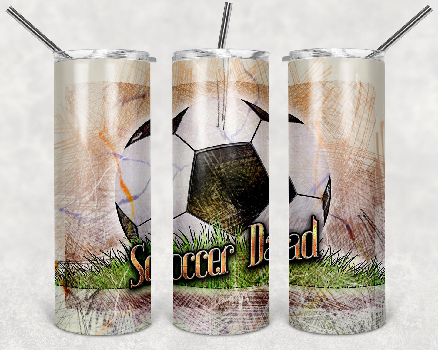 Soccer Mom Flag Steel Tumbler with Free Matching Sandstone Car Coasters - Schoppix Gifts
