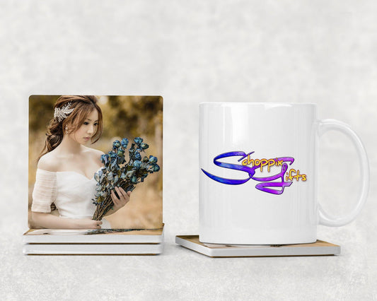 Create Your Own Square Drink Coaster-Set of 4- Available in 4 styles! - Schoppix Gifts