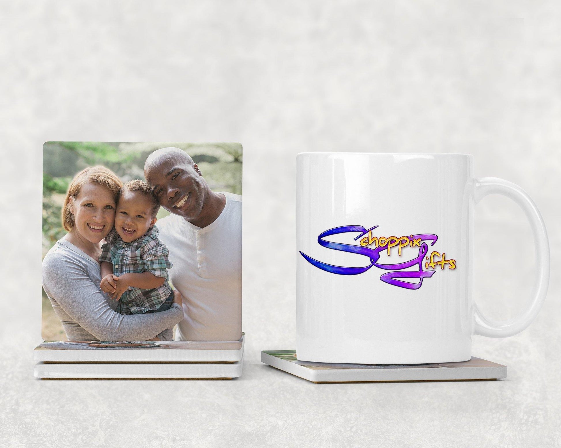 Create Your Own Square Drink Coaster-Set of 4- Available in 4 styles! - Schoppix Gifts