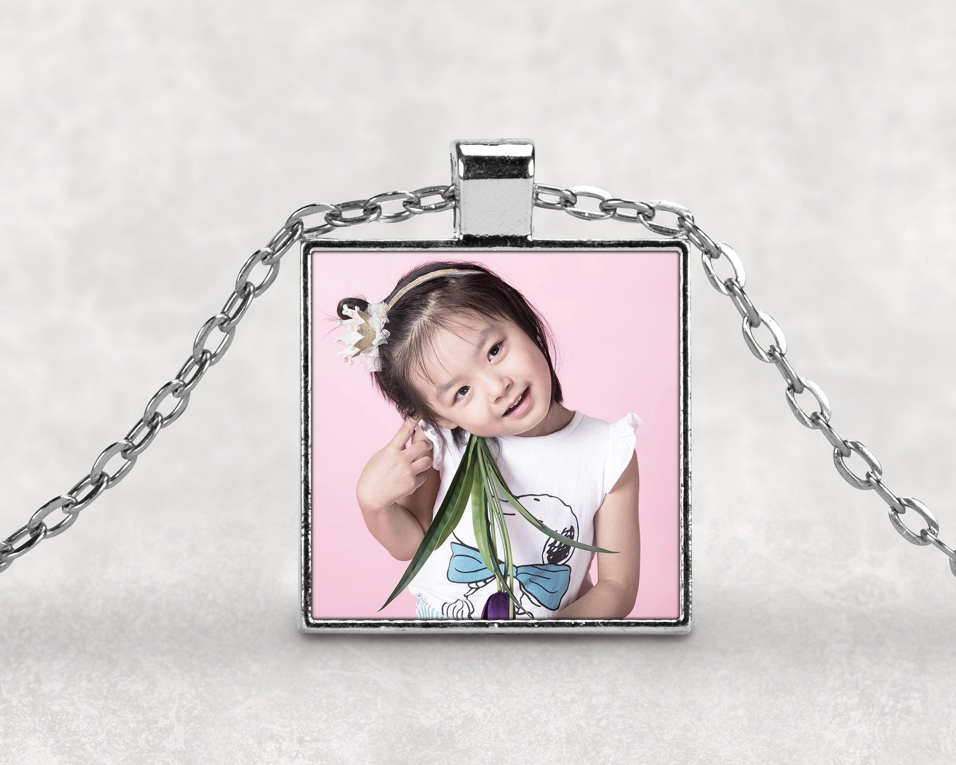 Create Your Own Square Bezel Pendant - Schoppix Gifts