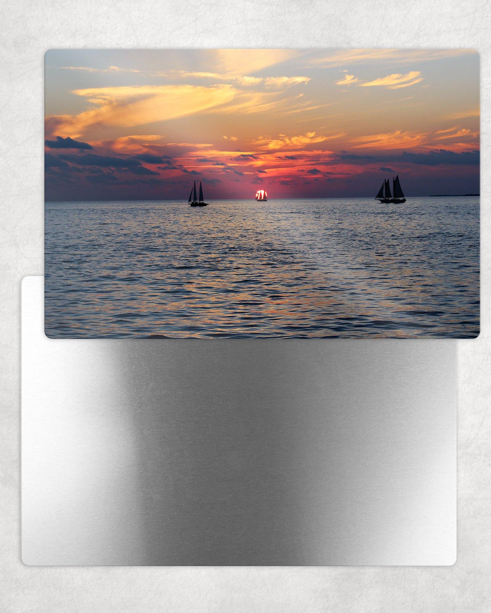Sailboats at Sunset Metal Photo Panel - 8x12 or 12x18 - Schoppix Gifts
