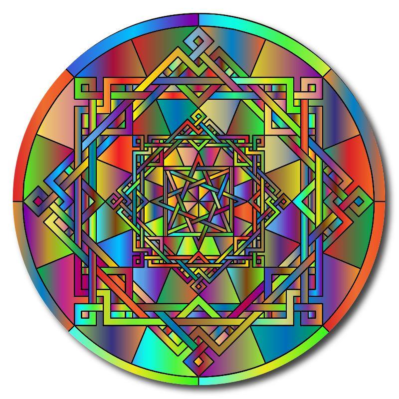 Multi-Colored Mandala Art Drink Coasters - Schoppix Gifts