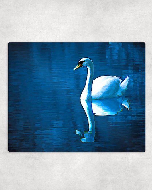 Night Swan Metal Photo Panel - 8x10 - Schoppix Gifts