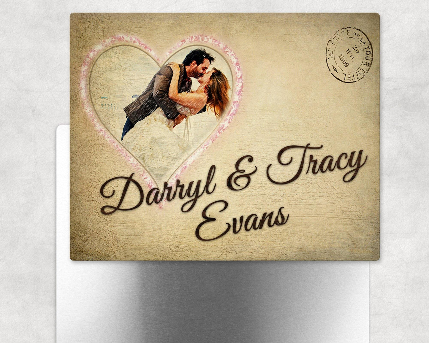 Personalized Photo Heart on Parchment Photo Panel - 8x10 - Schoppix Gifts