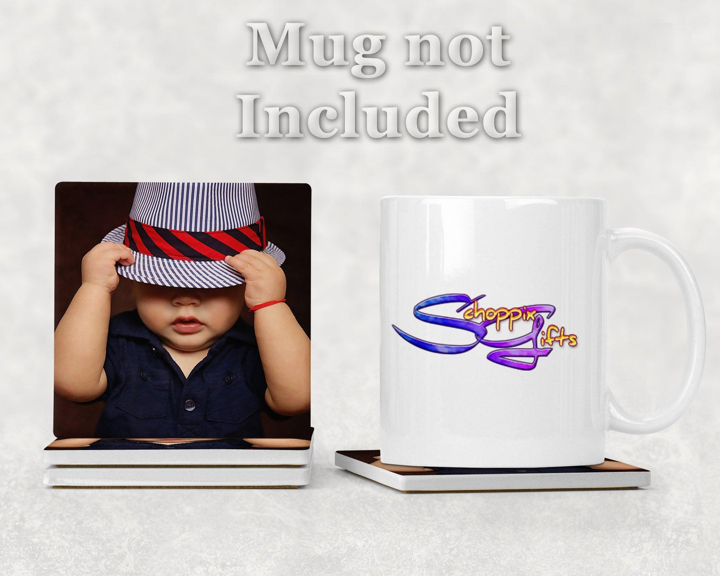 Create Your Own Square Drink Coaster-Set of 4- Available in 4 styles! - Schoppix Gifts