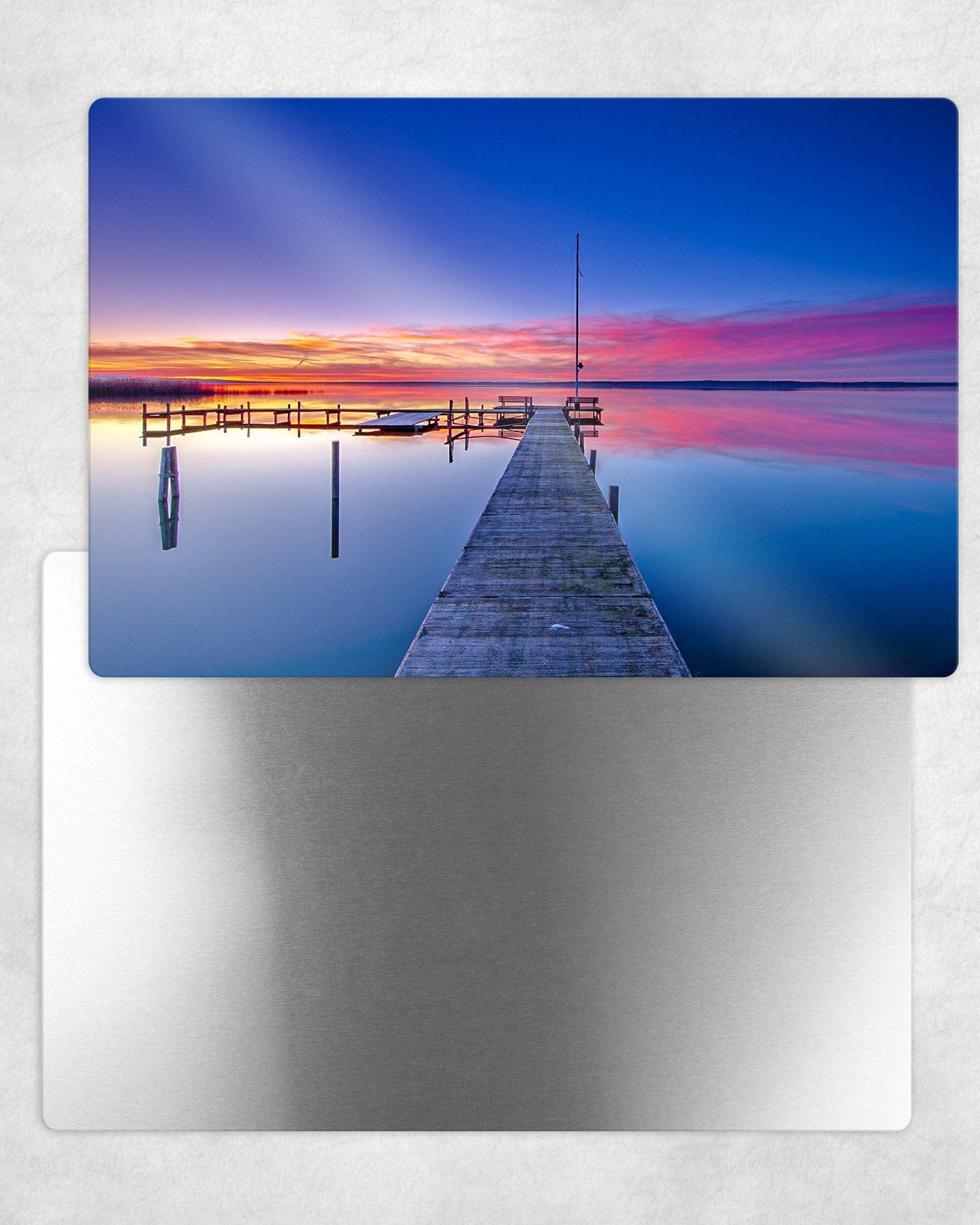 Pier at Sunrise Metal Photo Panel - 8x12 or 12x18 - Schoppix Gifts