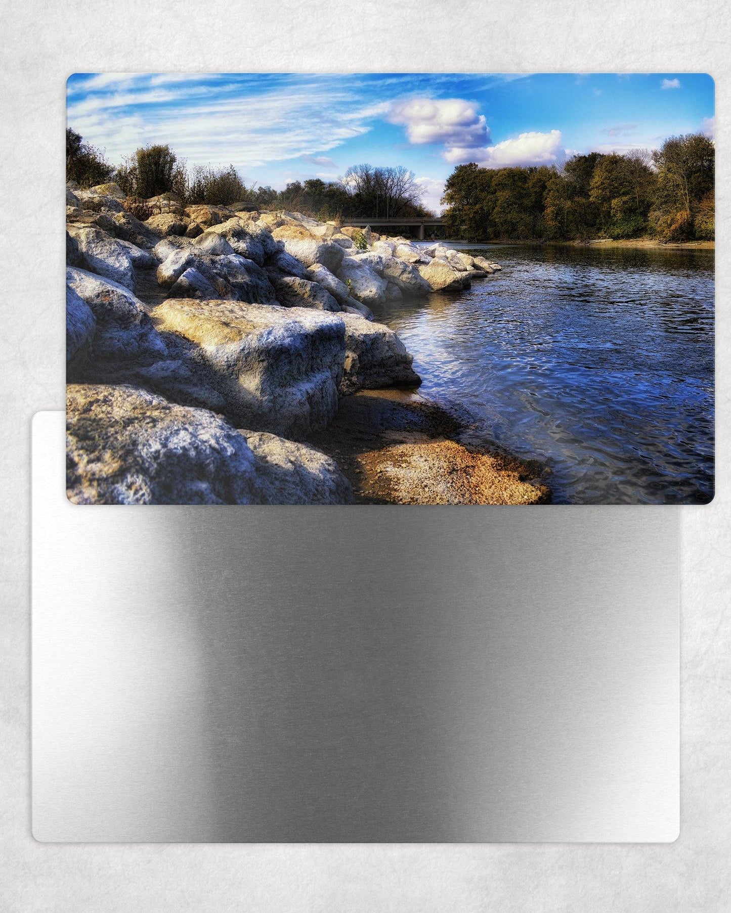 Fox River - Yorkville Illinois Metal Photo Panel - 8x12 or 12x18 - Schoppix Gifts