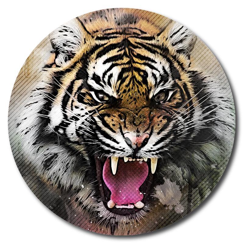 Roaring Tiger Portrait Art Drink Coasters - Schoppix Gifts
