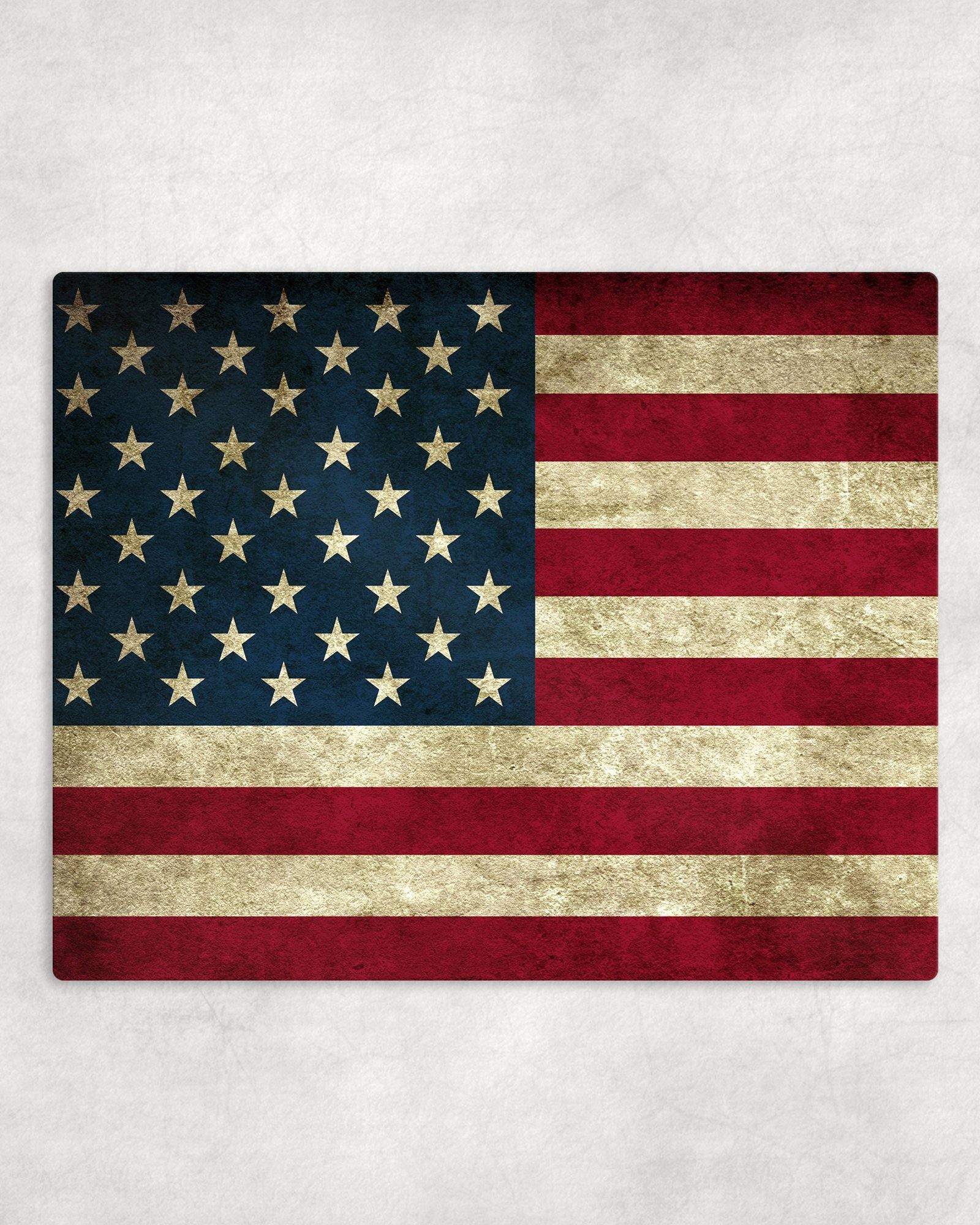 Rustic American Flag Metal Photo Panel - 8x10 - Schoppix Gifts