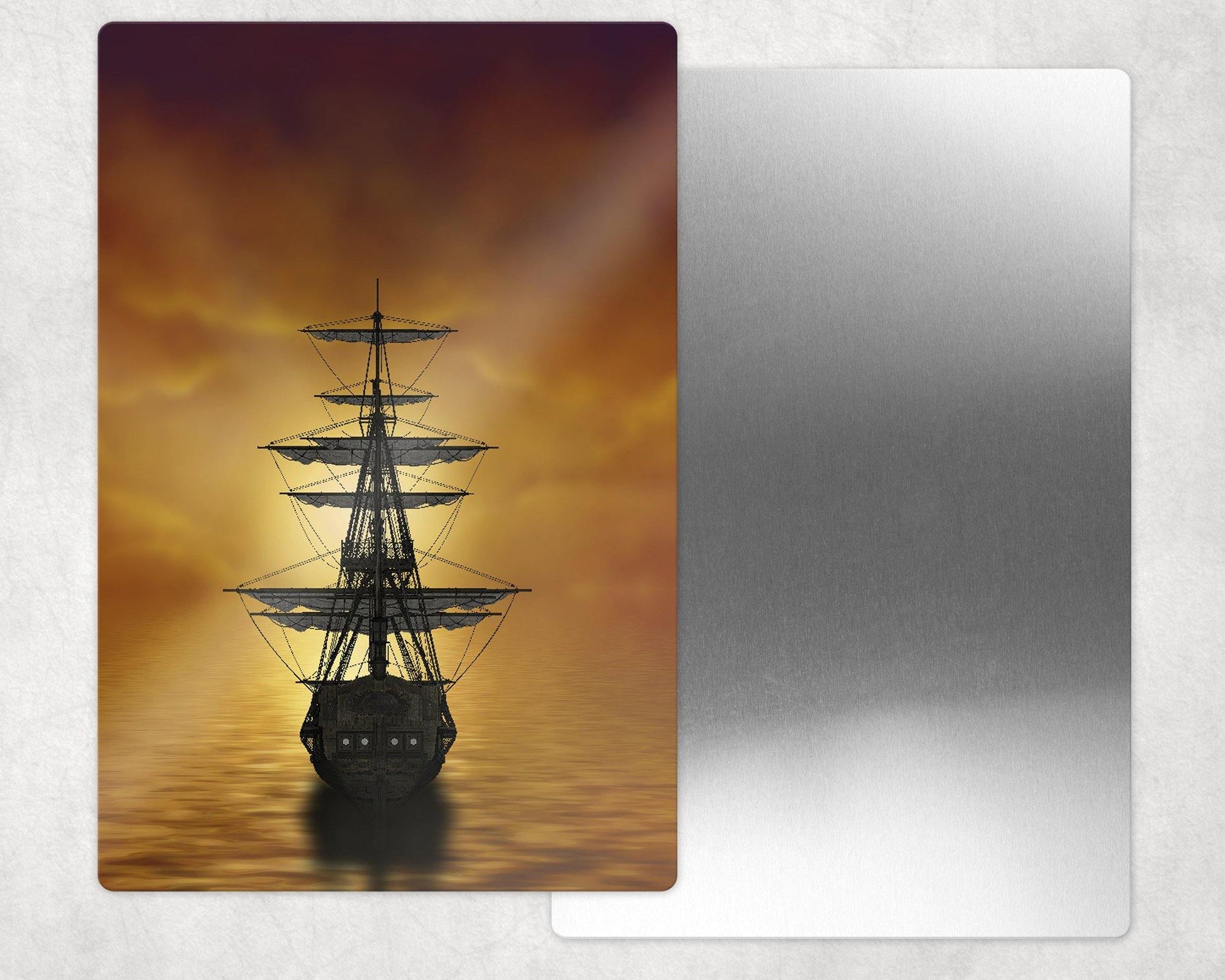 Ship at Sunset Metal Photo Panel - 8x12 or 12x18 - Schoppix Gifts
