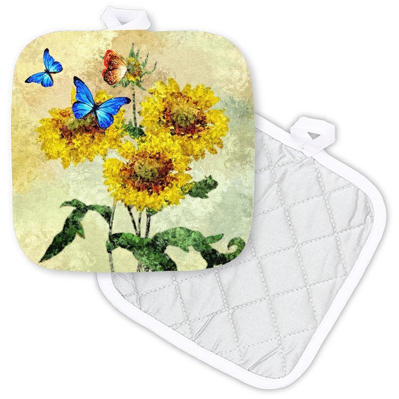 Sunflowers & Butterflies Potholder - Schoppix Gifts