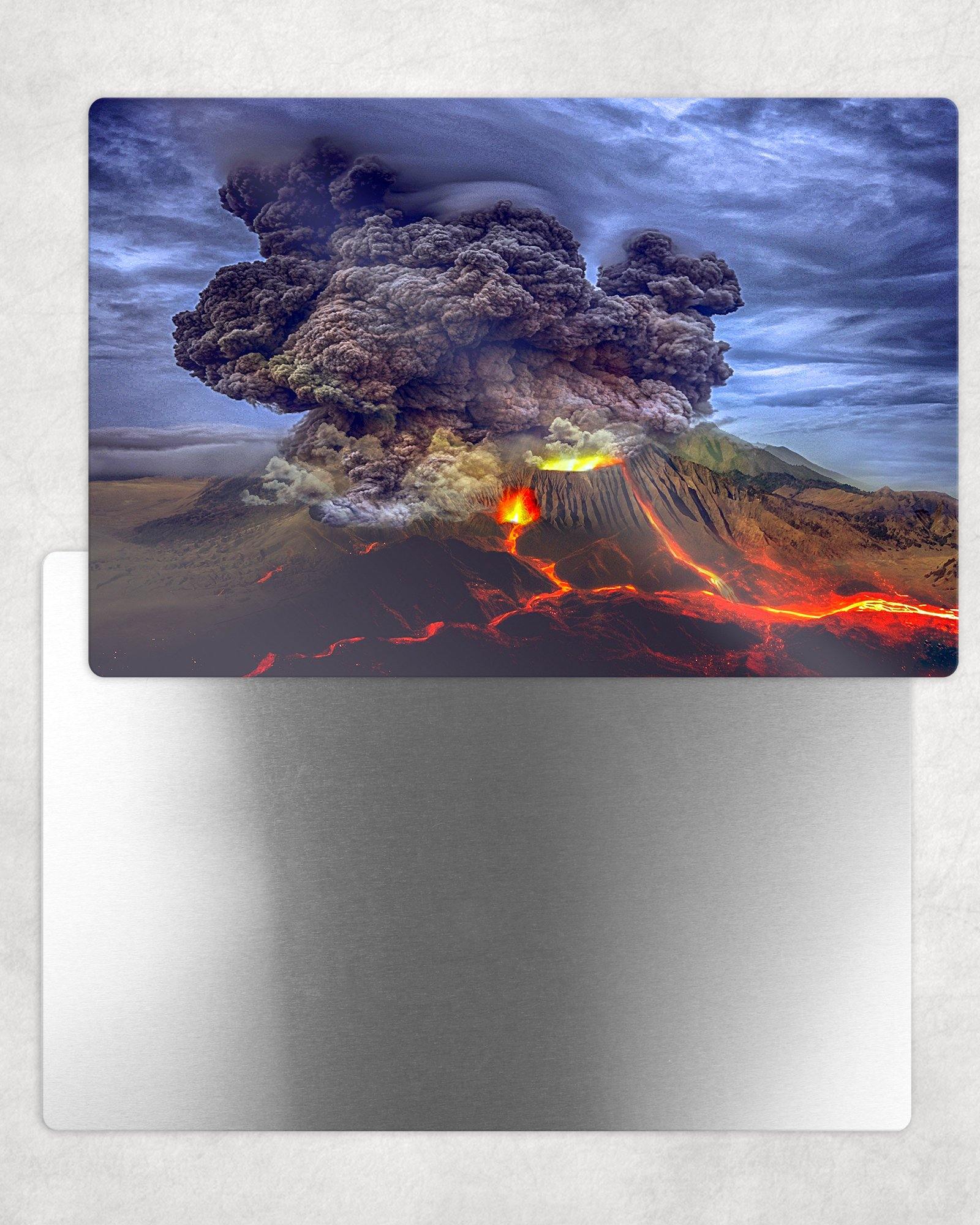 Erupting Volcano Metal Photo Panel - 8x12 or 12x18 - Schoppix Gifts