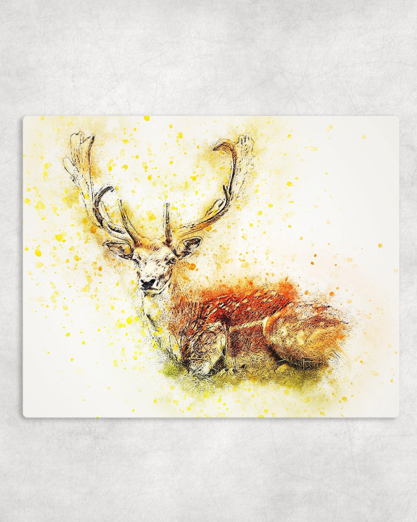 Watercolor Style Deer Metal Photo Panel - 8x10 - Schoppix Gifts
