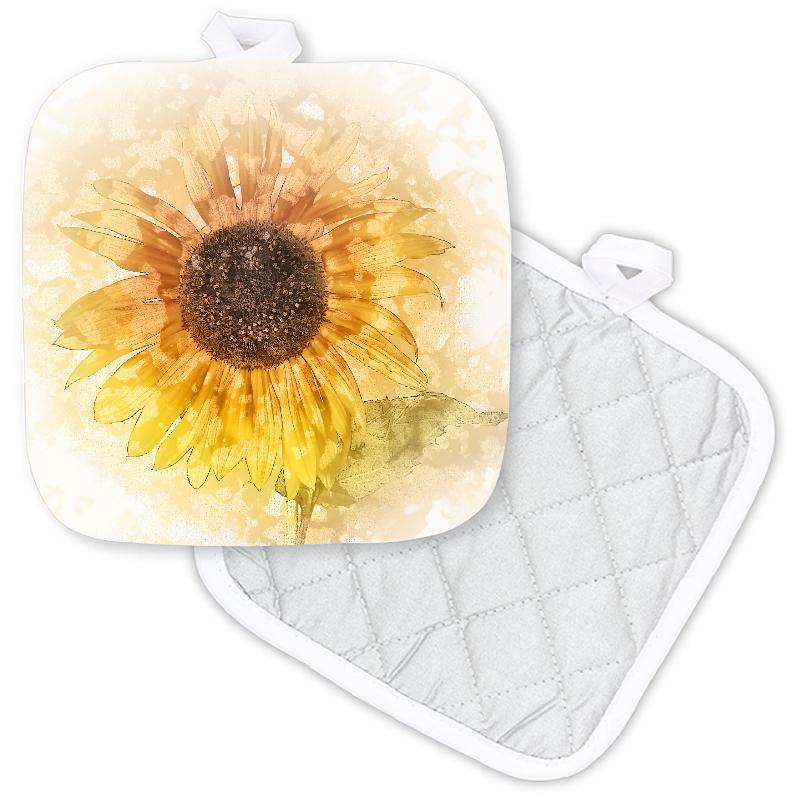 Watercolor Style Sunflower Potholder - Schoppix Gifts