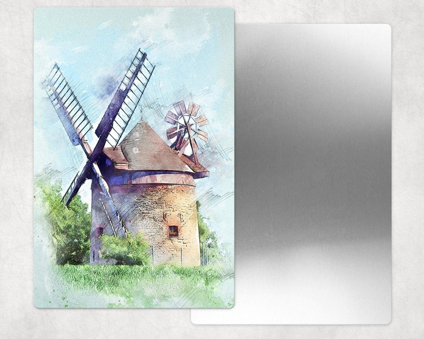 Painted Style Windmill Photo Panel - 8x12 or 12x18 - Schoppix Gifts