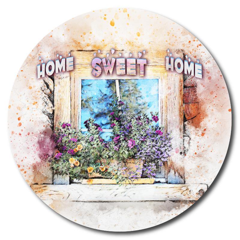 Watercolor Style Home Sweet Home Window Art Drink Coasters - Schoppix Gifts