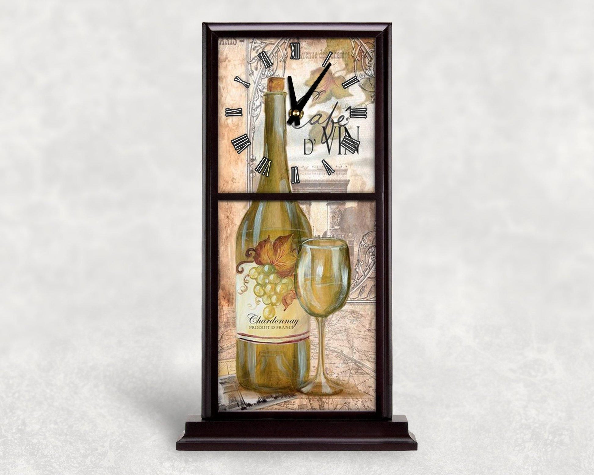 Wine Art Mantle Clock - Schoppix Gifts