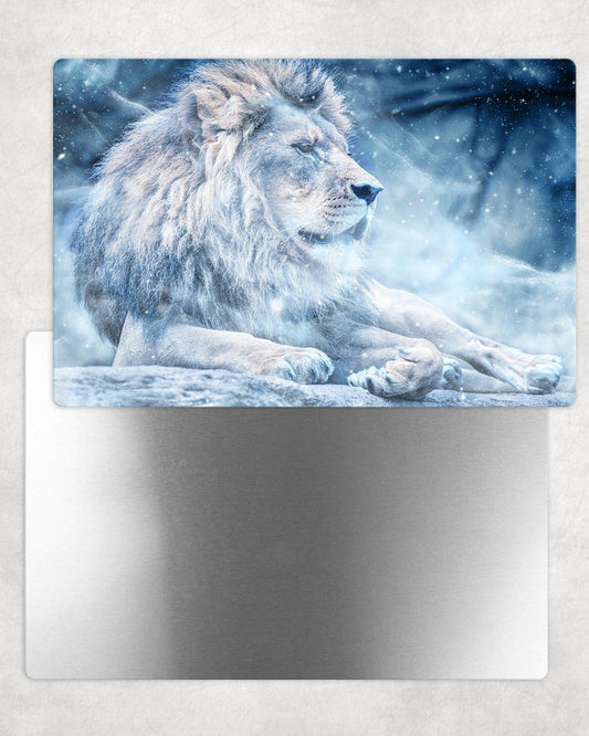 Winter Lion Metal Photo Panel - 8x12 or 12x18 - Schoppix Gifts