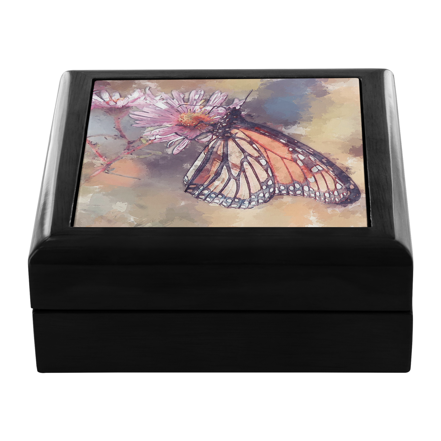 Painted Style Monarch Butterfly Jewelry Box - Schoppix Gifts