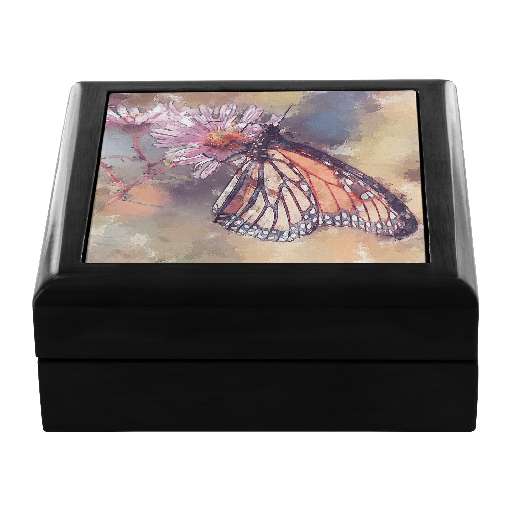 Painted Style Monarch Butterfly Jewelry Box - Schoppix Gifts