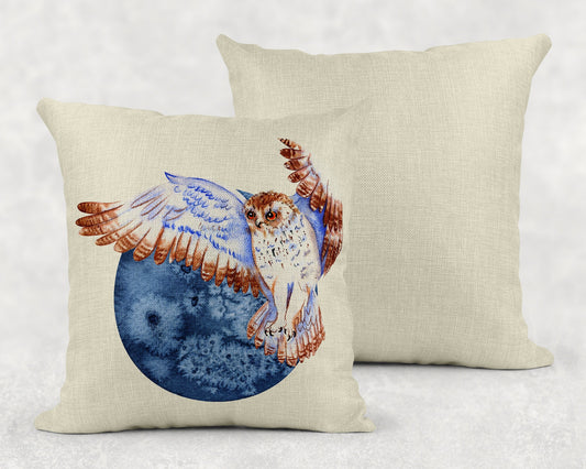 15.75 Inch Boho Owl Art Linen Throw Pillow|Home Decor|Decorative Pillows| - Schoppix Gifts