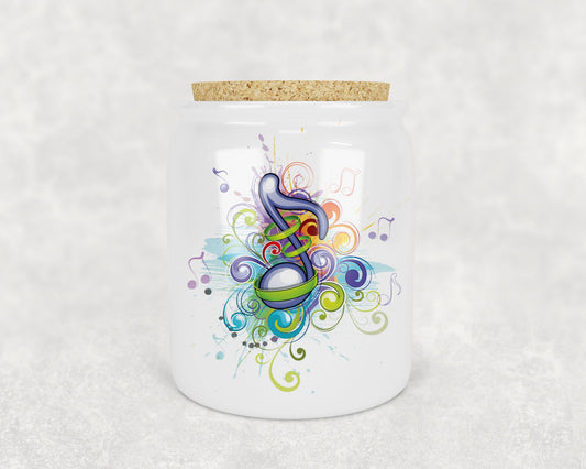 Rainbow Music Notes Treat Jar - Schoppix Gifts