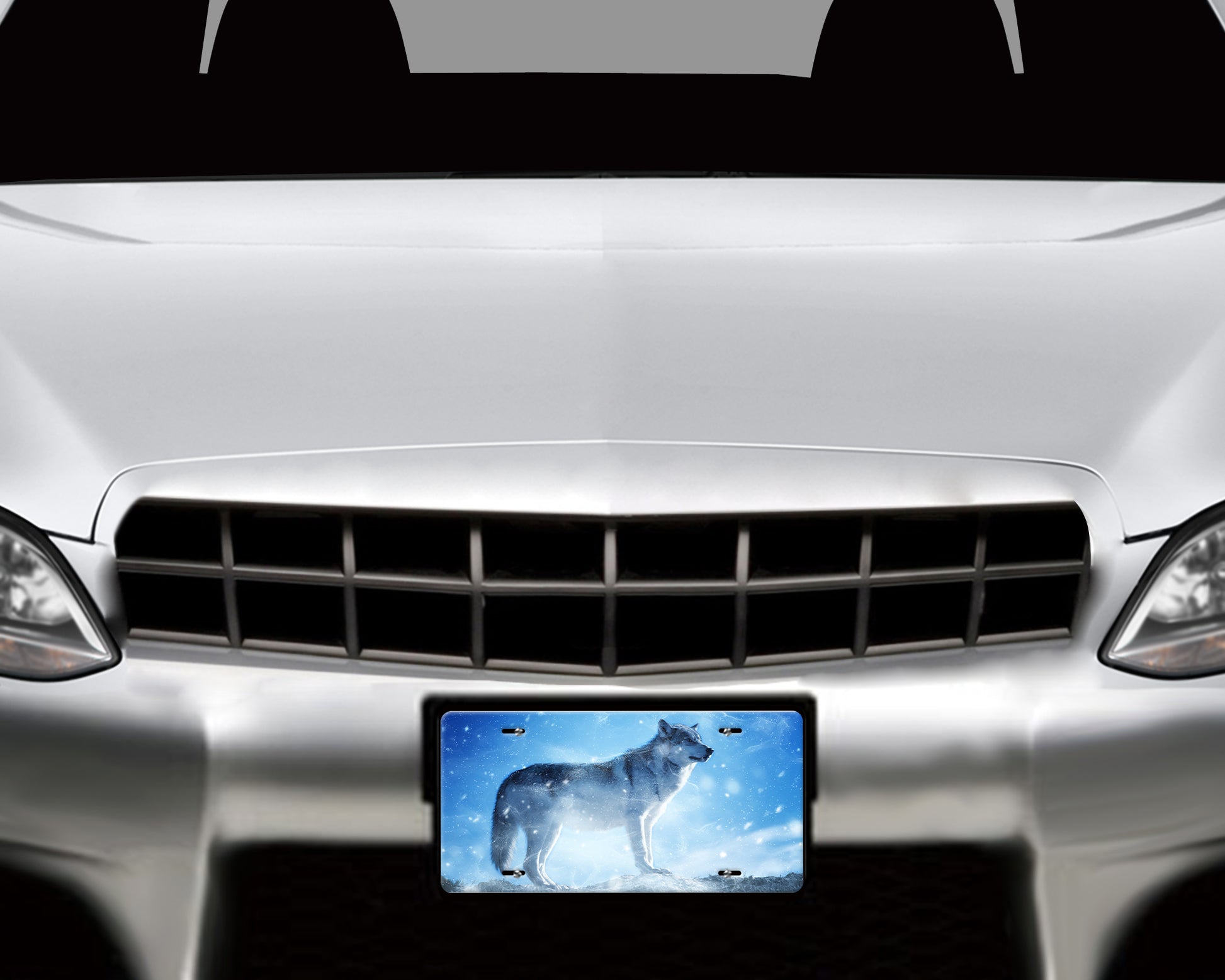 Lone Wolf Aluminum License Plate - Schoppix Gifts
