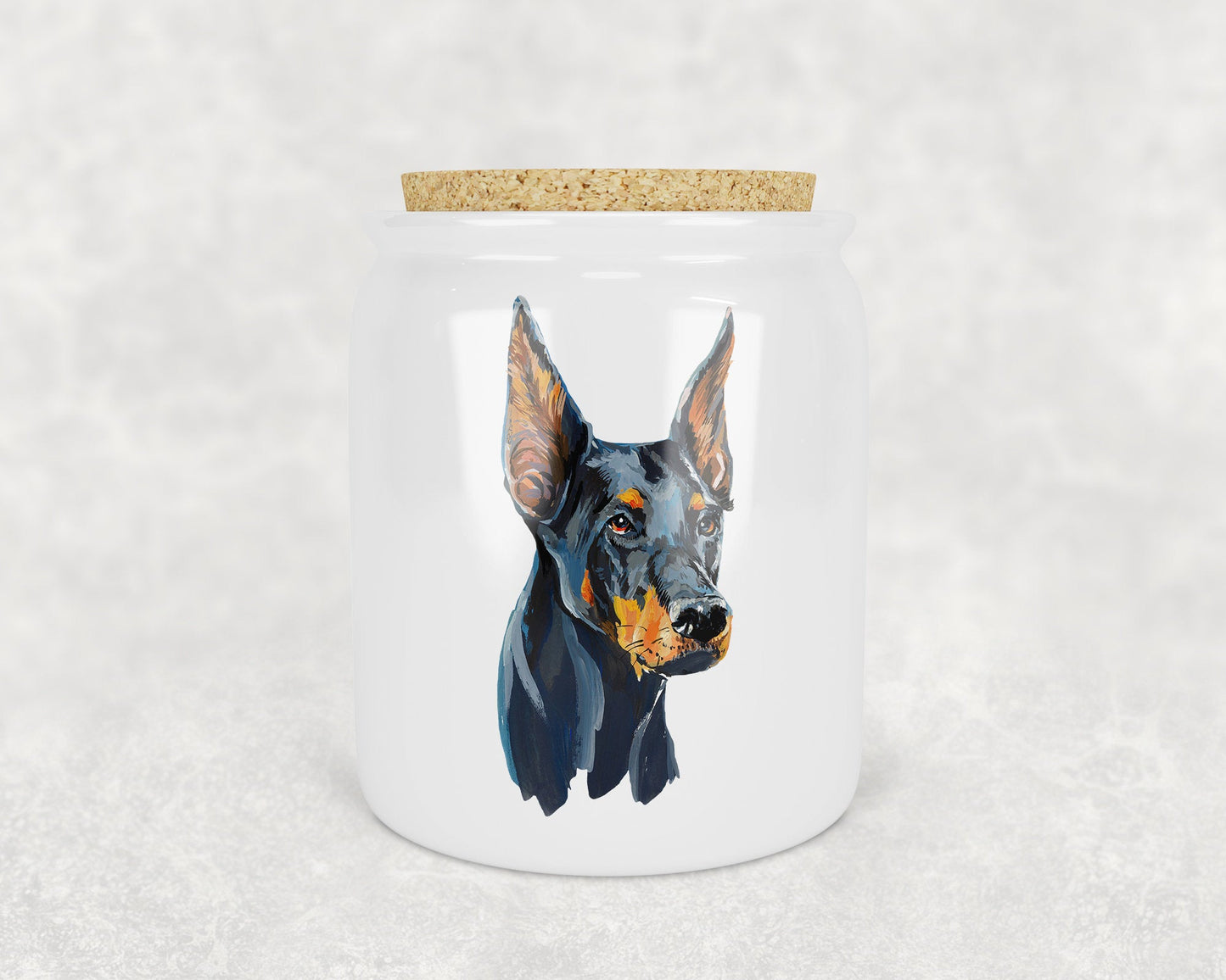 Doberman Porcelain Treat Jar - Schoppix Gifts