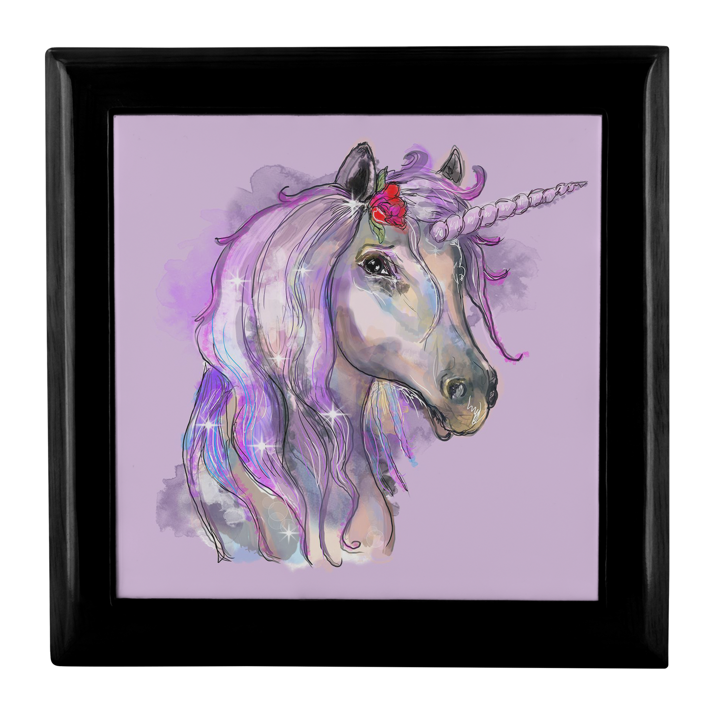 Watercolor Style Unicorn Jewelry Box - Schoppix Gifts