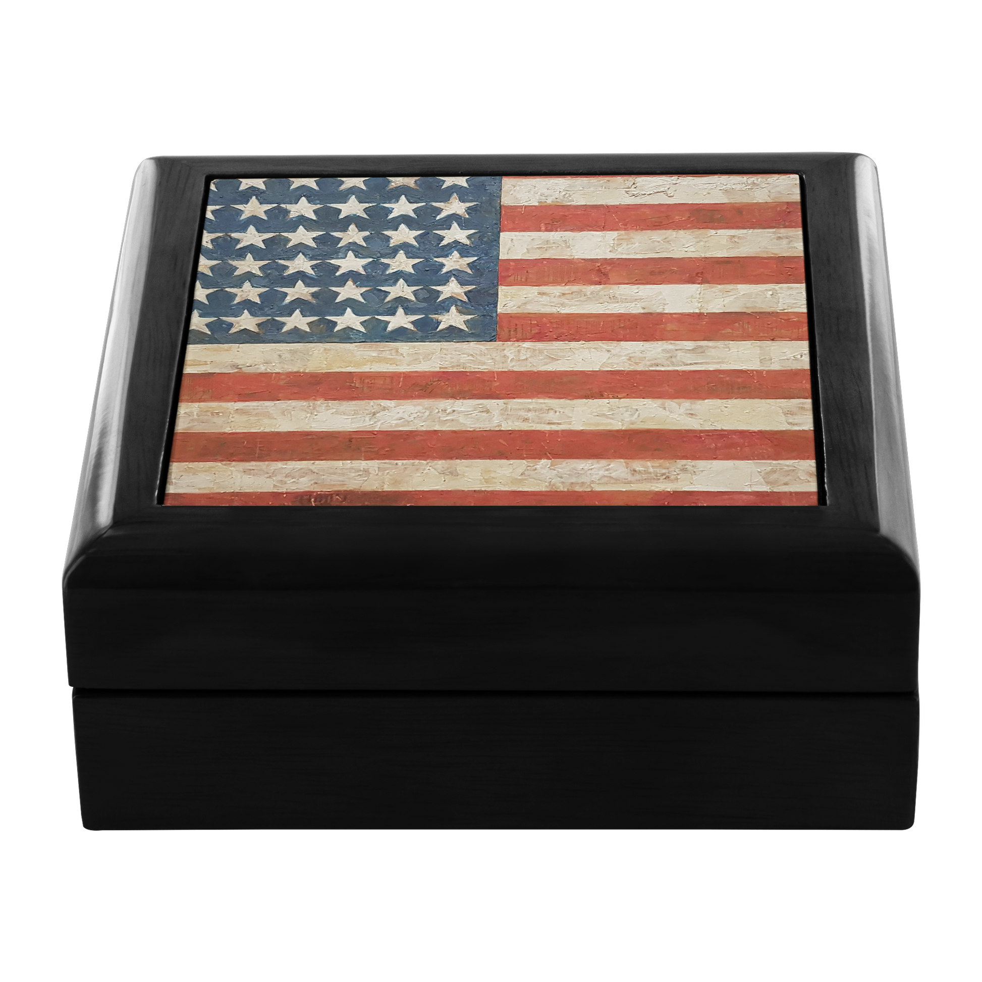 Rustic American Flag Jewelry Box - Schoppix Gifts