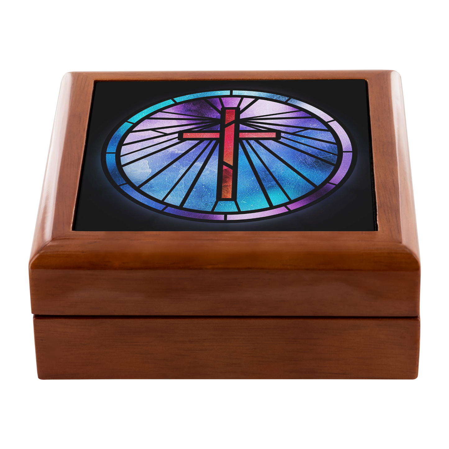Stained Glass Cross Jewelry Box - Schoppix Gifts
